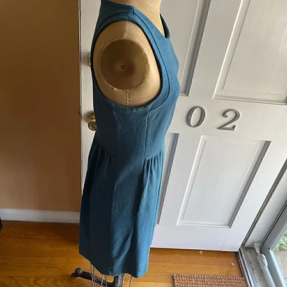 FINAL SALE! MADEWELL | keynote ponte sleeveless turquoise dress XS